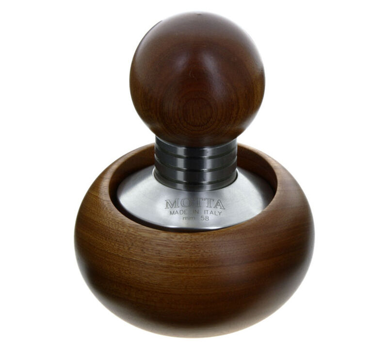MOTTA 'Bubble' 58mm tamper with coffee tamper holder - Stainless steel & wood image number 0