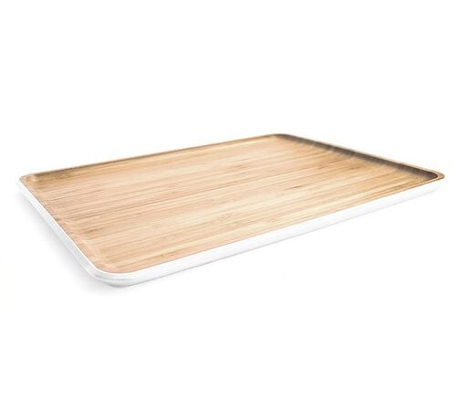 Pebbly bamboo L serving tray - 40cm