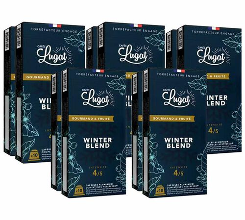 10 capsules compatibles Nespresso&reg; Winter Blend - CAF&Eacute;S LUGAT
