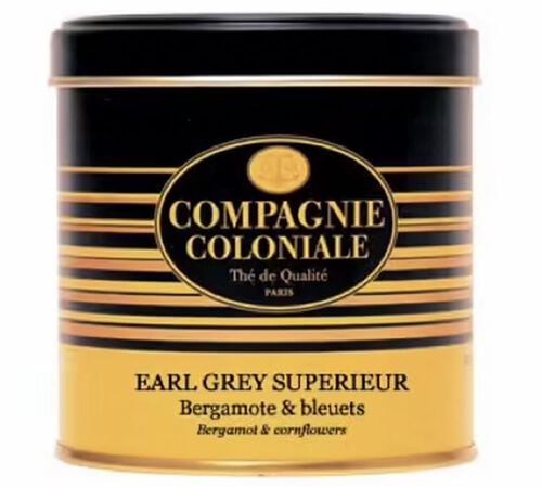 Luxury Earl Grey Sup&eacute;rieur Black Tea - 120g loose leaf tea in tin - Compagnie Coloniale