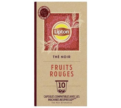 10 Nespresso* Original Compatible Capsules Red Fruits Tea &ndash; LIPTON