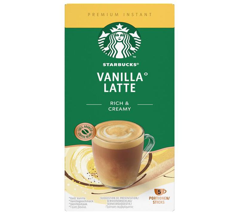 Starbucks Vanilla Latte Instant Coffee Sticks x 5 image number 0