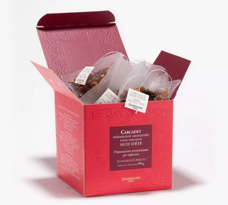 Dammann Fr&egrave;res Hibiscus Tea Nuit d'Et&eacute; - 20 Cristal&reg; sachets image number 0