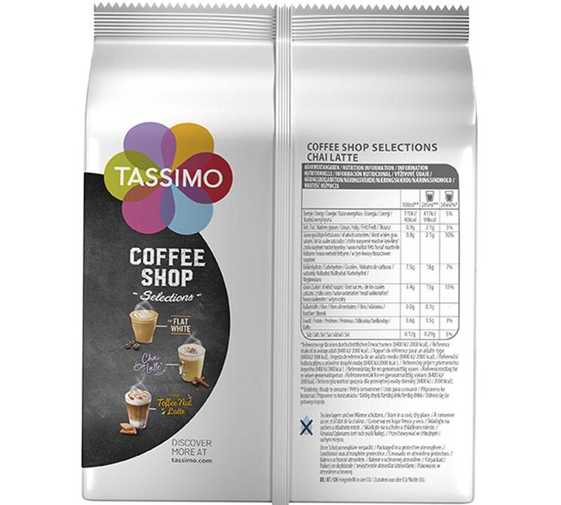 Tassimo Coffee Shop Chai Latte Pods 10 Packs (100 Drinks) image number 1
