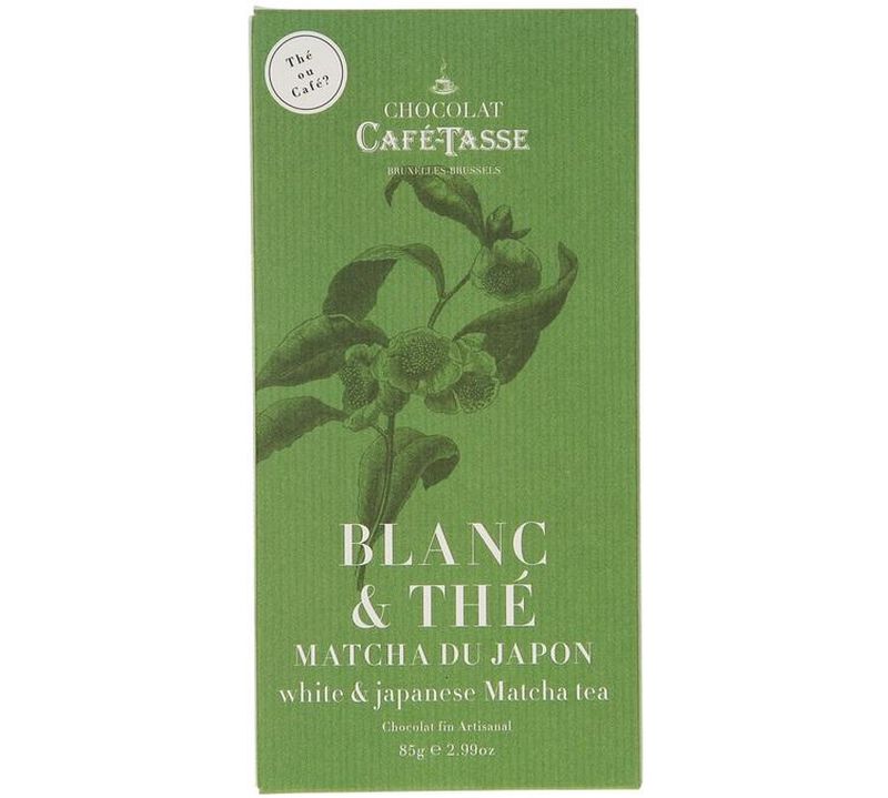Caf&eacute;-Tasse - Tavoletta di cioccolato bianco al t&egrave; Matcha 85 g image number 0