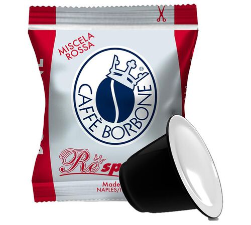 100 Nespresso* compatible capsules Original Red Blend Intensity 9 by Caff&egrave; Borbone