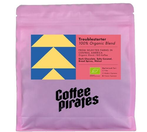 Coffee Pirates Organic Coffee Beans Troublestarter Blend - 250g