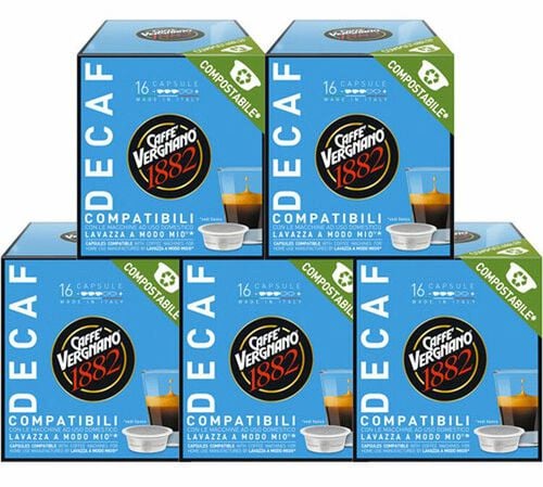 Caff&egrave; Vergnano - 80 capsule compatibili Lavazza A Modo Mio - Decaffeinato
