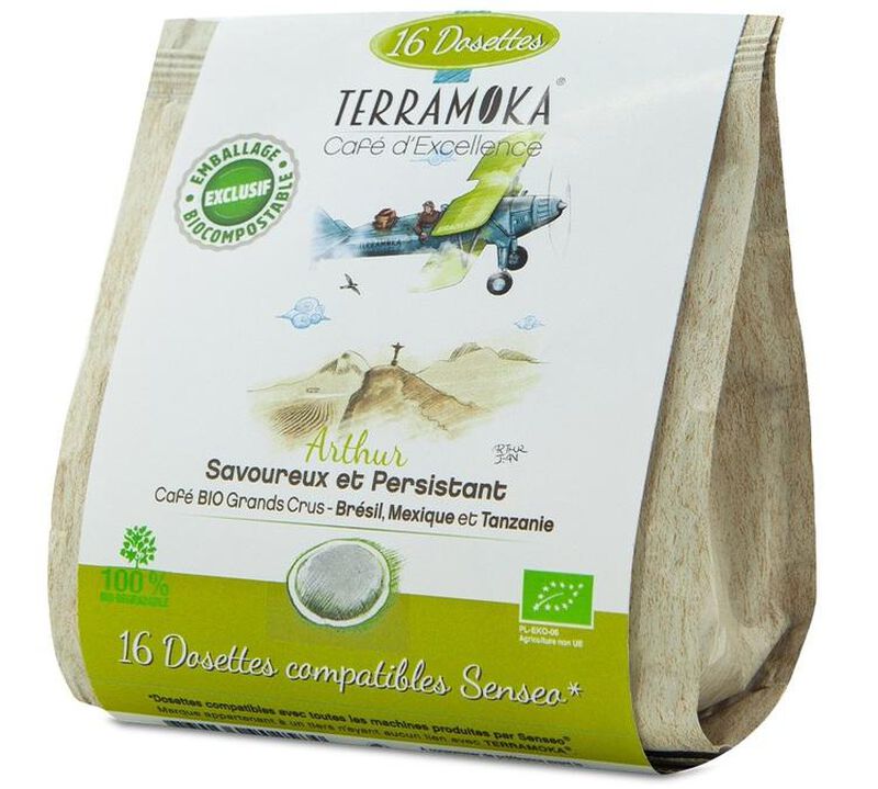 Terramoka Arthur Senseo Organic Coffee Pods x 16 Senseo pods image number 0