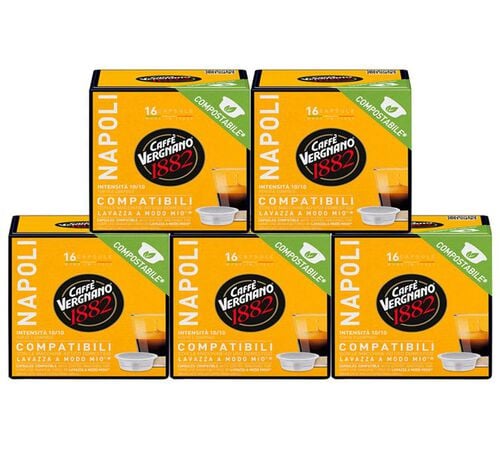 Caff&egrave; Vergnano - 80 capsule compatibili Lavazza A Modo Mio - Napoli