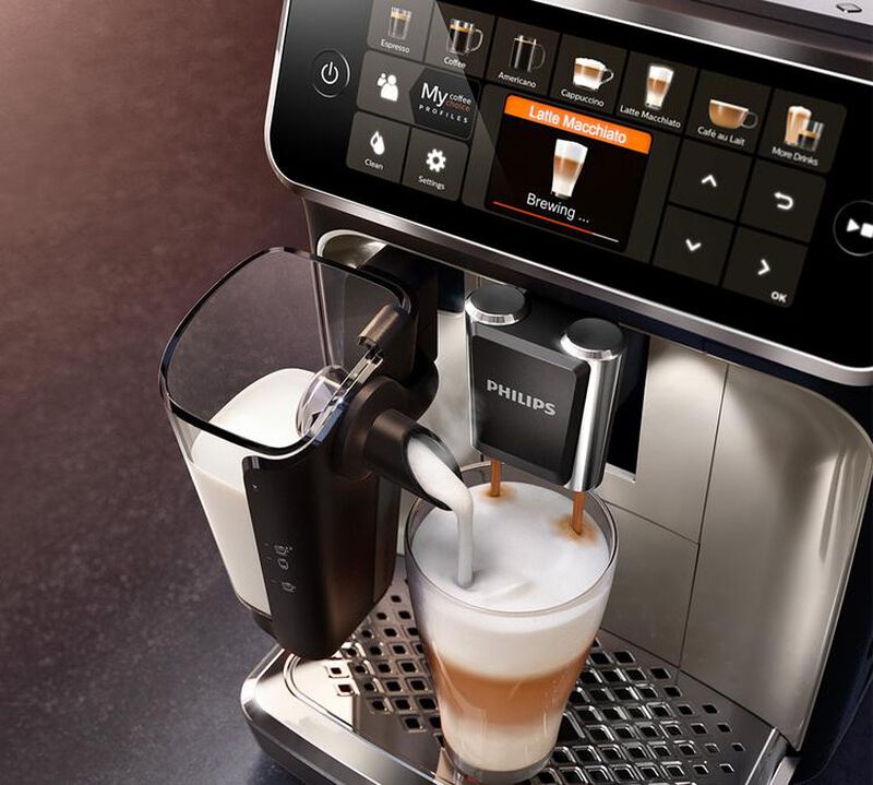 PHILIPS Macchina Espresso Serie 5400 EP5447/90 LatteGo Cromata image number 3