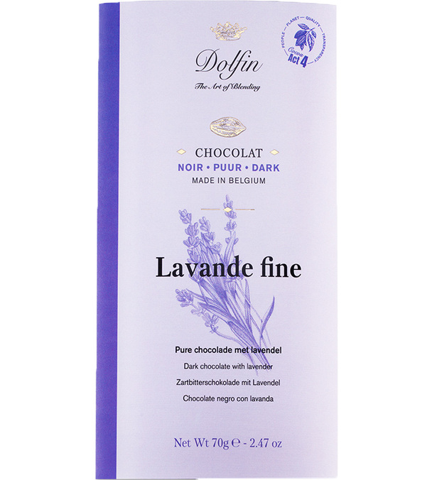 Dark Chocolate Bar and Lavender dolfin 70g