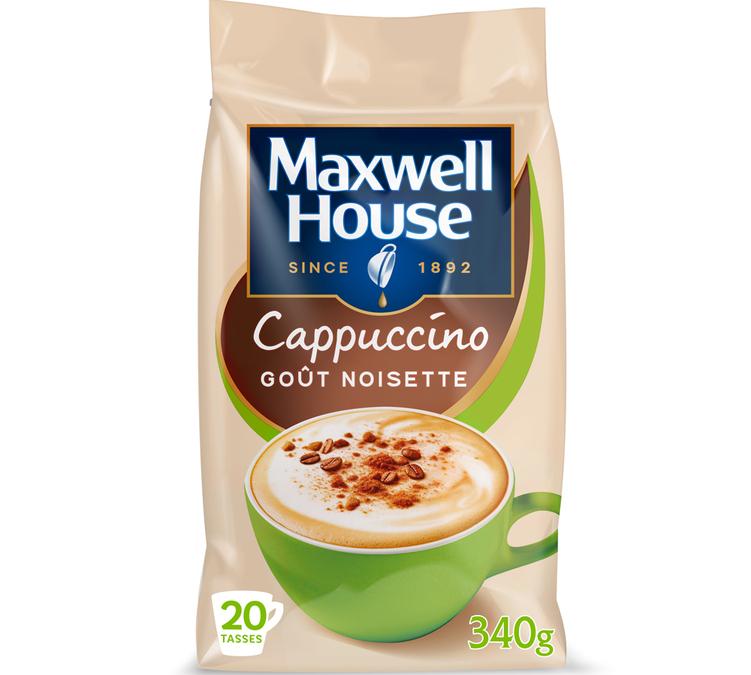 hot drink maxwell house cappuccino nut 340g
