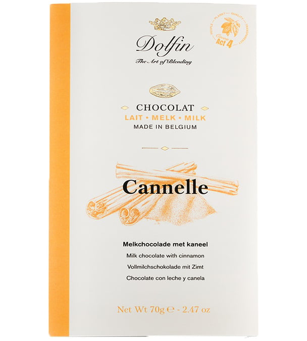 Dolfin Milk Chocolate and Ceylon Cinnamon Bar