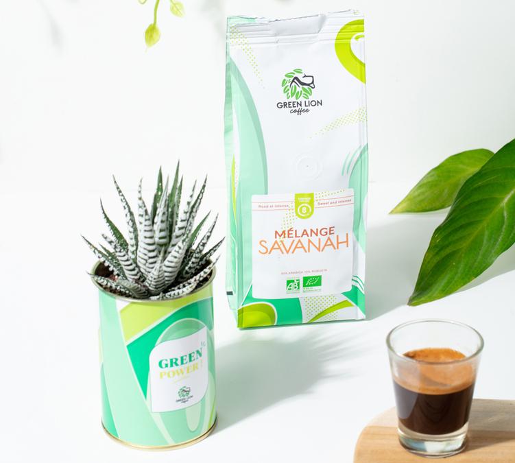 green lion coffee beans savannah organic blend 1kg
