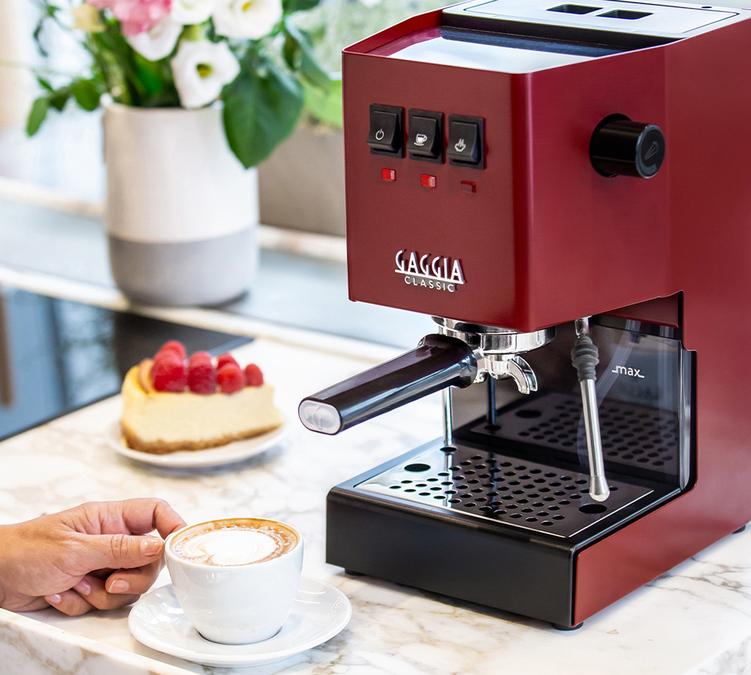 macchina caffe gaggia new classic evo rosso