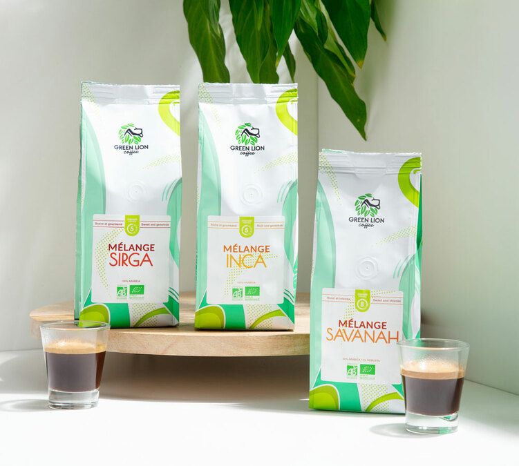 coffee beans committed green lion coffee