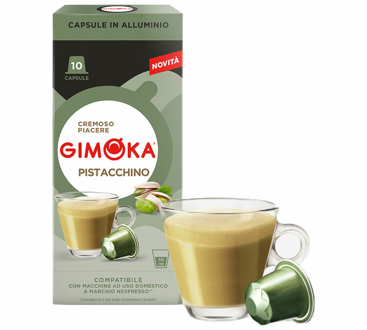 coffee capsules nespresso compatible gimoka pistachio x10