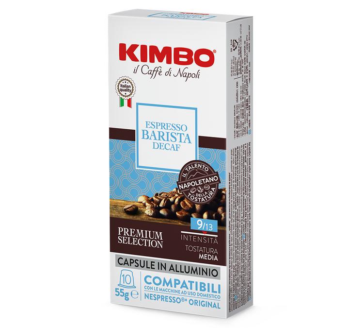 Packaging 10 Decaffeinated Barista Espresso Capsules