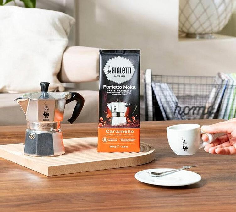 Caff&egrave; macinato Perfetto Moka Bialetti al Caramello 250 g