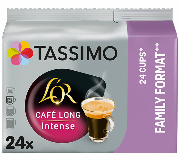 lor coffee long intense tassimo family pack x24