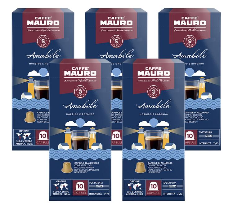 50 nespresso pods amabile caffe mauro