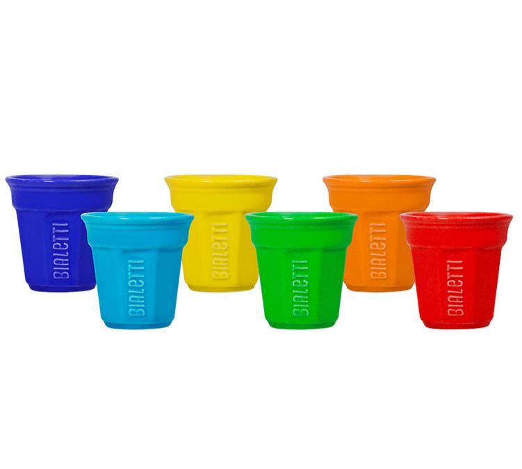 6 bicchierini da caff&egrave; colorati bialetti
