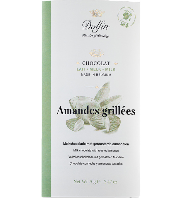 Dolfin's Milk Chocolate Bar with Toasted Almonds